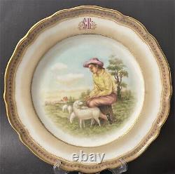 Rare Antique 19C Imperial Russian Kornilov Brothers Porcelain Plate