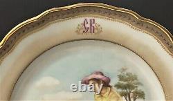 Rare Antique 19C Imperial Russian Kornilov Brothers Porcelain Plate