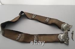 Rare Antique 19th C. Russian Solid SIlver & Niello Belt