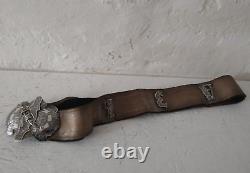 Rare Antique 19th C. Russian Solid SIlver & Niello Belt