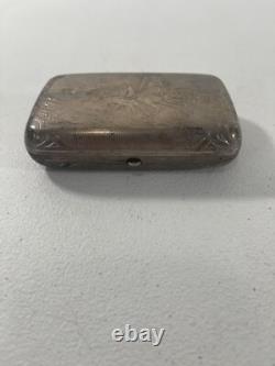 Rare Antique Imperial 84 Russian Silver Cigarette Case Horse & Chariot /Sleigh