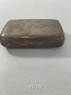 Rare Antique Imperial 84 Russian Silver Cigarette Case Horse & Chariot /Sleigh