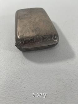 Rare Antique Imperial 84 Russian Silver Cigarette Case Horse & Chariot /Sleigh