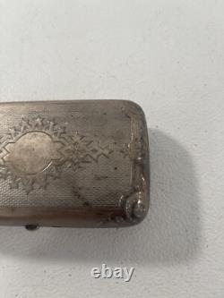 Rare Antique Imperial 84 Russian Silver Cigarette Case Horse & Chariot /Sleigh