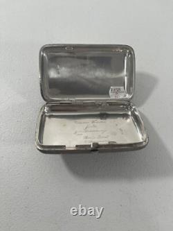 Rare Antique Imperial 84 Russian Silver Cigarette Case Horse & Chariot /Sleigh