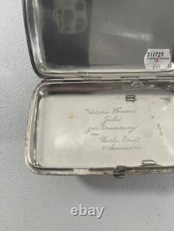 Rare Antique Imperial 84 Russian Silver Cigarette Case Horse & Chariot /Sleigh