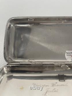 Rare Antique Imperial 84 Russian Silver Cigarette Case Horse & Chariot /Sleigh