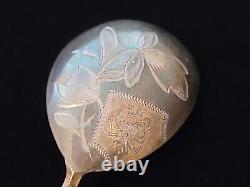 Rare Antique Imperial Eagle Russian 84 Silver Coat of Arms Cypher Crown Spoon RU