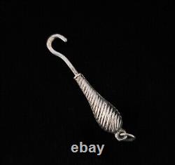 Rare Antique Imperial Russian 84 Silver Chased Tsarist Russia Pendant Jewelry RU