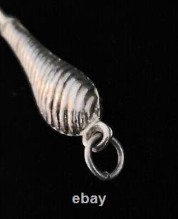 Rare Antique Imperial Russian 84 Silver Chased Tsarist Russia Pendant Jewelry RU