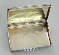 Rare Antique Imperial Russian 84 Silver Niello Snuff Box Architectural 1821-1856