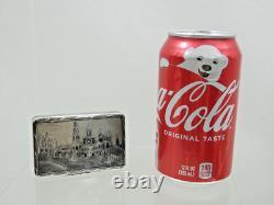 Rare Antique Imperial Russian 84 Silver Niello Snuff Box Architectural 1821-1856