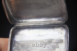 Rare Antique Imperial Russian 84 Silver Snuff Pill Box