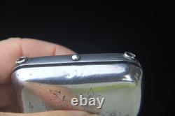 Rare Antique Imperial Russian 84 Silver Snuff Pill Box