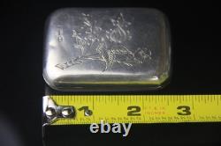 Rare Antique Imperial Russian 84 Silver Snuff Pill Box