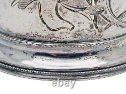 Rare Antique Imperial Russian 84 Silver Tea Cup Holder Goblet Glass Hallmark RU