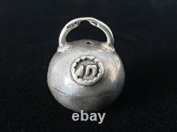Rare Antique Imperial Russian Empire 84 Silver Egg Weight Pendant Tsarist Russia
