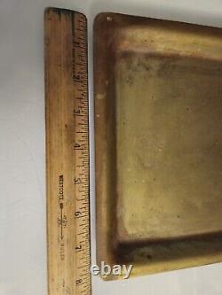 Rare Antique Imperial Russian Hammered Brass Tray With Handles, 14 Gornin