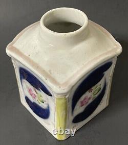 Rare Antique Imperial Russian Kuznetsov Factory Porcelain Tea Caddy