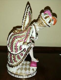 Rare Antique Imperial Russian Moscow Gardner Porcelain Figure Lady with Secret