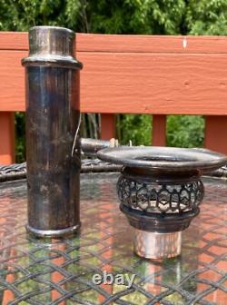 Rare Antique Imperial Russian Polish Silverplate Samovar Urn Set, Good Condition