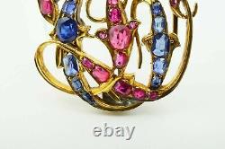 Rare Antique Imperial Russian Romanov Tsarist Royal Crown Jewel Royalty Brooch