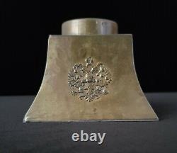 Rare Antique Imperial Russian Royalty Eagle Nicholas II Romanov Royal Inkwell