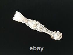 Rare Antique Imperial Russian Silver Gold Gilt Rococo Repousse Chased Sugar Tong