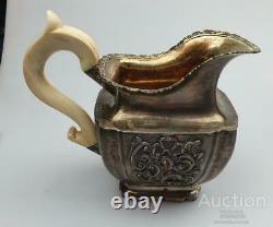 Rare Antique Imperial Russian Sterling Silver 84 Creamer Jug Signed 180 gr
