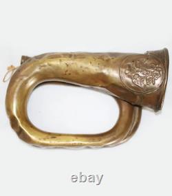 Rare Antique Original Imperial Russian Army Crimea War Brass Bugle Military Horn