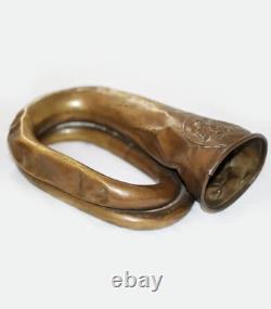 Rare Antique Original Imperial Russian Army Crimea War Brass Bugle Military Horn