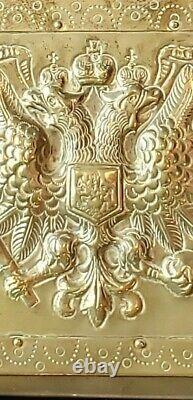 Rare Antique Royal Imperial Eagle Russian Royalty Romanov Tsarist Brass Bookends