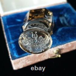 Rare Antique Royal Imperial Russian Hardstone Rock Crystal Wax Desk Seal Stamp