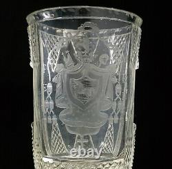 Rare Antique Royal Imperial Russian Tsar Nicolas II Wine Goblet Glass Cup Cypher