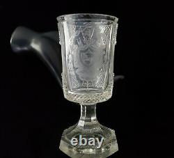 Rare Antique Royal Imperial Russian Tsar Nicolas II Wine Goblet Glass Cup Cypher