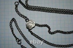 Rare Antique Russian Imperial Sterling Silver 84 Jewelry Chain Necklace 120 cm