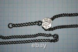 Rare Antique Russian Imperial Sterling Silver 84 Jewelry Chain Necklace 120 cm