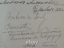 Rare Antique Russian Royalty Duke Royal Document Grand Duchess Romanov Signed RU