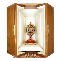 Rare Antique Solid 18K Gold Imperial Russian Faberge Egg Victor Mayer Amber Ruby