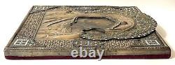 Rare Antique Yaroslavl School Imperial Russian Icon In 84 Enameled Silver Oklad