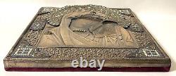 Rare Antique Yaroslavl School Imperial Russian Icon In 84 Enameled Silver Oklad