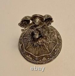 Rare Church Bell Imperial Russian Miniature Angel Sterling Silver 84