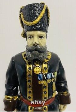 Rare FABERGE 1912 Bronze Imperial Russian Cossack Guard Antique Gold Gilt Enamel