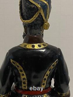 Rare FABERGE 1912 Bronze Imperial Russian Cossack Guard Antique Gold Gilt Enamel