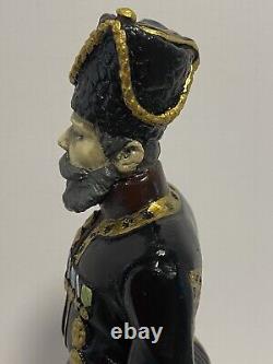 Rare FABERGE 1912 Bronze Imperial Russian Cossack Guard Antique Gold Gilt Enamel