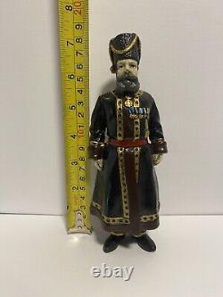 Rare FABERGE 1912 Bronze Imperial Russian Cossack Guard Antique Gold Gilt Enamel