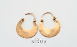 Rare Imperial Russian ANTIQUE ROSE Gold 56/14K Women's Jewelry Earrings
