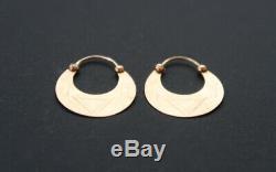 Rare Imperial Russian ANTIQUE ROSE Gold 56/14K Women's Jewelry Earrings