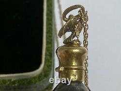 Rare Imperial Russian Faberge 14k Gold Silver 84 Egg Pendant Bottle Kollin #