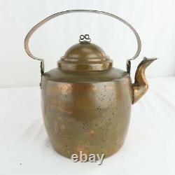 Rare Russian Copper Chinik Teapot Imperial Samovar Trivet Handmade Antique